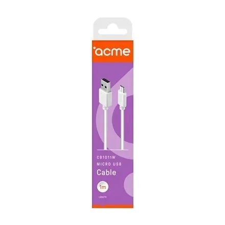acme-cable-cb1011w-1-m-white-micro-usb-usb-a-waga-z-opakowaniem-0-3-kg-stan-nowy