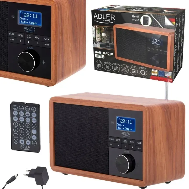 radio-kuchenne-retro-bluetooth-fm-dab-usb-lcd-moc-stan-nowy