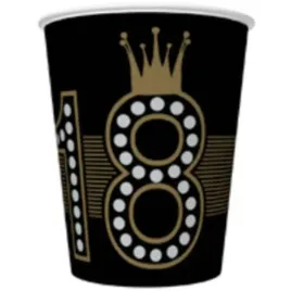 kubeczki-papierowe-18-urodziny-zlota-korona-czarne-maki-250-ml-8-s