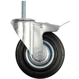 kolko-skretne-z-hamulcem-czarne-gumowe-200mm-trzpien-vorel-wozek