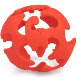 gryzak-z-wypustkami-dino-pilka-czerwona-gili-gums