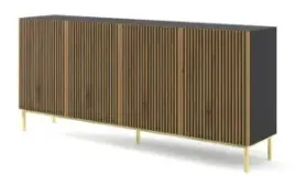 komoda-ravenna-a-200-cm-4d-frezowana-czarny-dab-artisan-z-rama