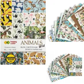 happy-zestaw-blok-papierow-kreatywnych-a4-16-animals-wild