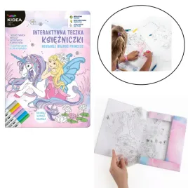kidea-interaktywna-teczka-ksiezniczki-kolorowanka-flamastry