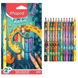 maped-kredki-trojkatne-jumbo-jungle-fever-od-2-roku-zycia-12-kolorow