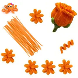 druciki-kreatywne-wlochate-30-cm-06-mm-50-sztuk-pomaranczowe-644395