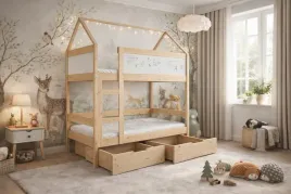 lozko-pietrowe-domek-house-2-osobowe-materace-180x80-gratis