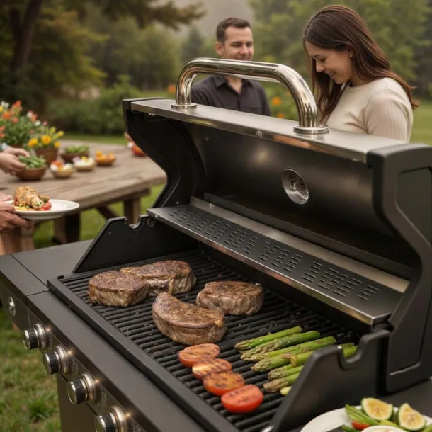 grill-gazowy-6-1-palnikow-zeliwny-ruszt-165-kw-pokrowiec-blaupunkt-gg601-szerokosc-grilla-140-cm