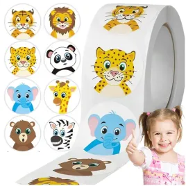 naklejki-na-rolce-dla-dzieci-uczniow-motywacyjne-diy-zwierzeta-safari-500x