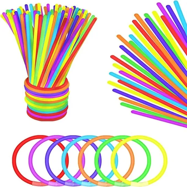 ŚWIECĄCE PATYCZKI PAŁKI 100SZT FLUORESCENCYJNE ŚWIATŁO CHEMICZNE GLOW STICK