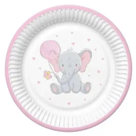 talerzyki-papierowe-baby-shower-girl-slonik-mix-maki-18-cm-8-szt