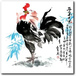 kogut-chinskie-akwarele-50x50-cm