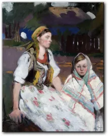 obraz-wlodzimierz-tetmajer-dwie-dziewczyny-wiejskie-71x90-cm