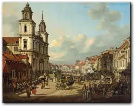 obraz-bernardo-bellotto-kosciol-swietego-krzyza-w-warszawie-120x94-cm