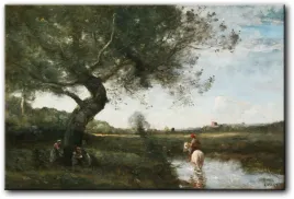 obraz-camille-jean-baptiste-corot-bialy-kon-w-potoku-90x60-cm