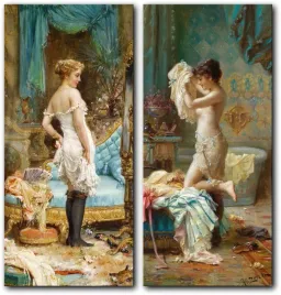 obraz-dyptyk-hans-zatzka-2-kobiety-toaleta-80x87-cm-40x87-cm-2-szt