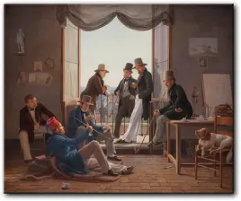 obraz-constantin-hansen-dunscy-artysci-w-rzymie-121x100-cm