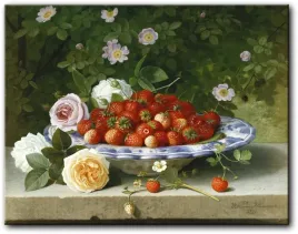 obraz-william-hammer-truskawki-90x60-cm