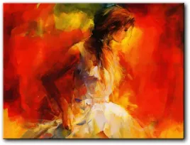 obraz-na-plotnie-dziewczyna-w-sukience-120x90-cm
