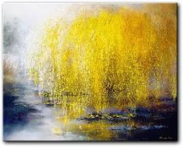 obraz-zolte-drzewo-120x95-cm