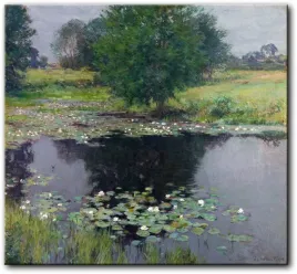 obraz-willard-metcalf-staw-z-liliami-100x92-cm