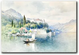 obraz-george-henry-smillie-willa-nad-jeziorem-80x55-cm