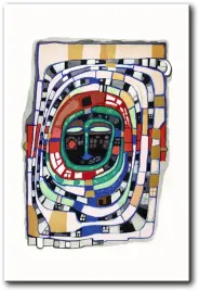 friedensreich-hundertwasser-grafika-abstrakcja-61x91-cm