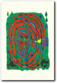 friedensreich-hundertwasser-grafika-abstrakcja-61x91-cm