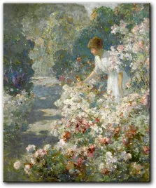 obraz-abbott-fuller-graves-poranek-w-ogrodzie-74x90-cm