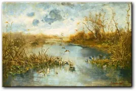 obraz-pompeo-mariani-wodny-krajobraz-90x59-cm