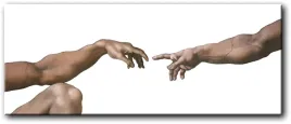 obraz-stworzenie-adama-biale-tlo-125x50-cm