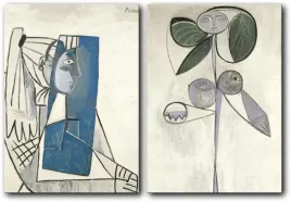 picasso-portret-sylvette-david-i-kobieta-kwiat-100x70-50x70-cm-2-szt