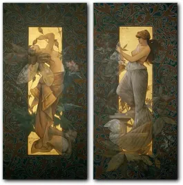 alexandre-de-riquer-secesyjne-figury-kobiet-80x84-cm-40x84-cm-2-szt