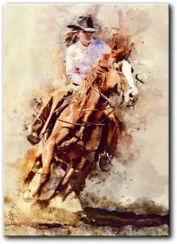 kobieta-na-koniu-rodeo-80x112-cm
