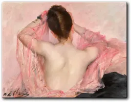 alphonsine-de-challie-beauty-with-pink-veil-120x92-cm