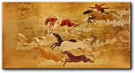 obraz-jean-dundand-poscig-za-konmi-145x75-cm