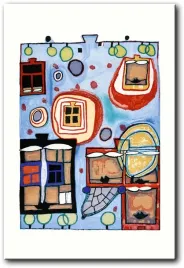 friedensreich-hundertwasser-grafika-abstrakcja-61x91-cm
