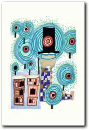 friedensreich-hundertwasser-grafika-abstrakcja-61x91-cm