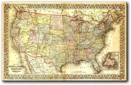 obraz-vintage-usa-map-145x93cm