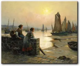 georges-philibert-charles-maroniez-oczekiwanie-na-powrot-floty-90x74-cm