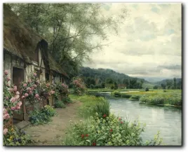 louis-aston-knight-wiejski-dom-nad-rzeka-w-normadii-100x80-cm