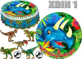 oplatek-dinozaur-okrag-na-gore-i-postacie-na-bok-tortu-xdin-1