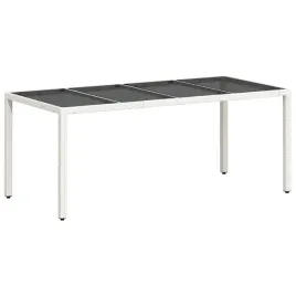 stol-ogrodowy-bialy-190-x-90-x-75-cm-rattan-pe-szklo-hartowane-stal