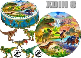 oplatek-dinozaur-okrag-na-gore-i-postacie-na-bok-tortu-xdin-8