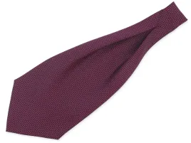 bordowy-fular-w-bialo-granatowe-kropeczki-f152