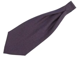 granatowy-fular-w-bordowo-biale-kropeczki-f161