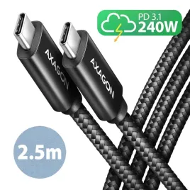 axagon-bucm2-cm25ab-ladekabel-usb-c-zu-usb-c-2-0-25-m-pd-240-w-5-a-a