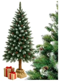 choinka-swiateczna-swierk-srebrzysty-sztuczna-diamentowa-szyszki-180cm
