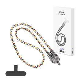 ecobox-kabel-240w-typ-c-do-typ-c-smycz-na-szyje-tecza