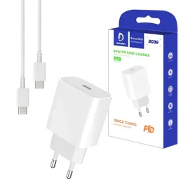 denmen-ladowarka-sieciowa-36a-20w-biala-denmen-kabel-typ-c-do-typ-c-1m